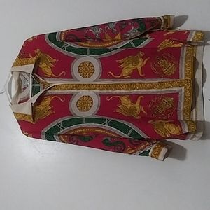 Women's colorful top tunic blouse size medium the red tree